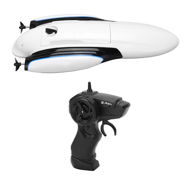 T17B 2.4Ghz Fjärrkontrollbåt 1/47 RC Leksaksbåt Dubbelsidig för Sjö Pool Flod Vit