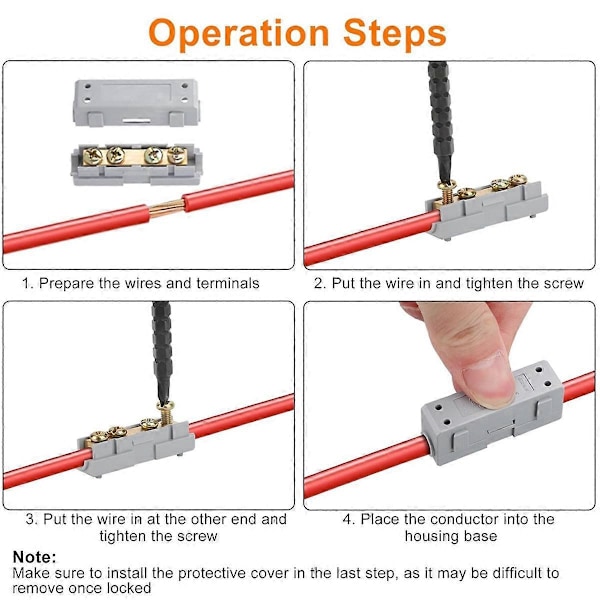 10 st 6 AWG Kabelkontaktmutter-kit, 80A Snabbkopplingsplint