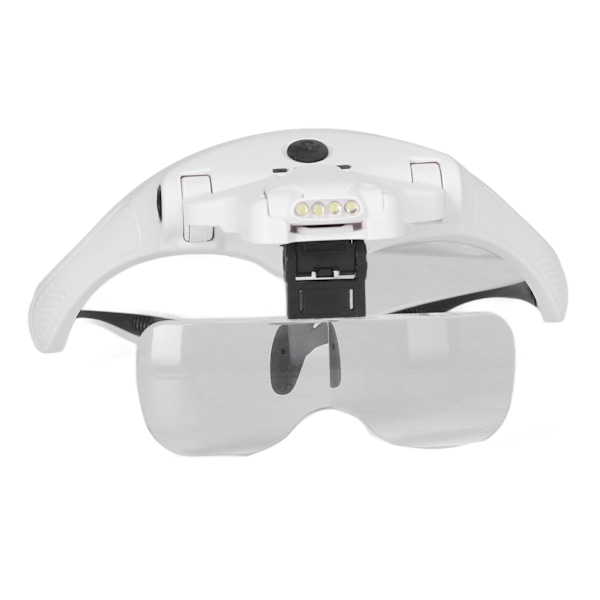 Huvudband Lupp USB Laddning Akryl Optiska Linser Ergonomisk LED Upplyst Handsfree Förstoringsglas För Läsning