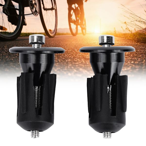 1 par aluminiumlegering svart cykelhandtag cover Cykel ändplugg 22*42mm