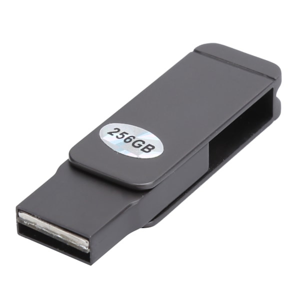 2 i 1 Mini Metall U-disk Mobiltelefon OTG Flash-enhet 256 GB Lagring for Windows/iOS-system