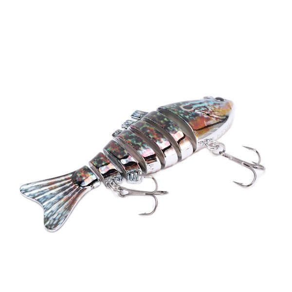 Flerleddet Swimbait Multi Sektions Fiskeri Hard Bait med 2 Kroge til Bas Ørred Ferskvand Saltvand2#
