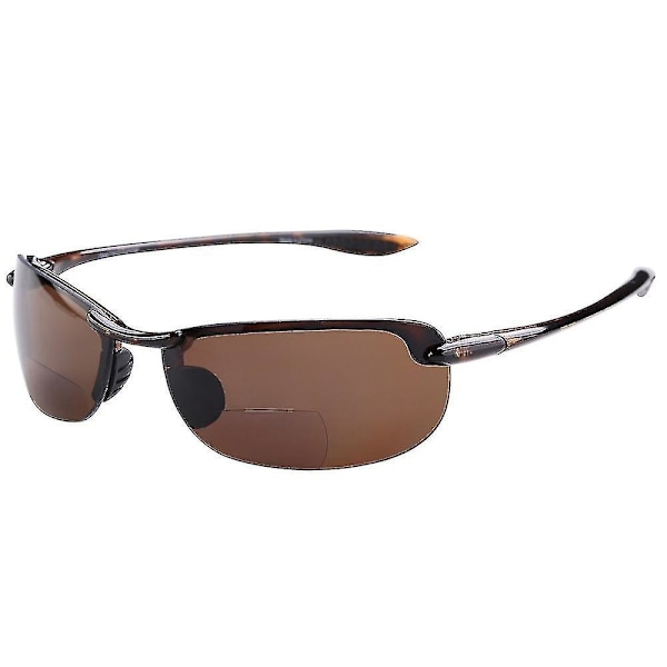 Stilfulde polariserede bifokale solbriller - Letvægts unisex-design - Sort - 1.00 Tortoise2
