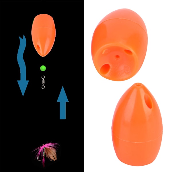 20 stk gummiovale fargerike bønner stopper fiskebobber flyte fiskeverktøy tilbehør oransje S