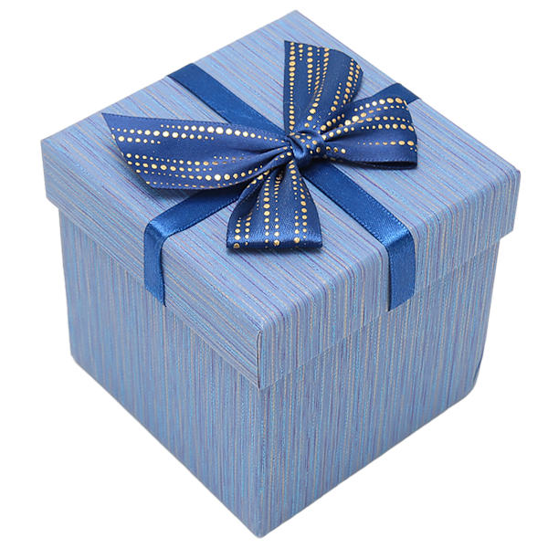 4 st presentförpackningar med lock 3,9x3,7x3,9 tum presentförpackningar för bröllop jul födelsedag alla hjärtans dag blå HM2330409