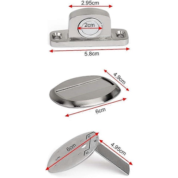 Kestävä vahva magneettinen metallinen ovenpysäytin piilotetulla 3M-lattiajalustalla