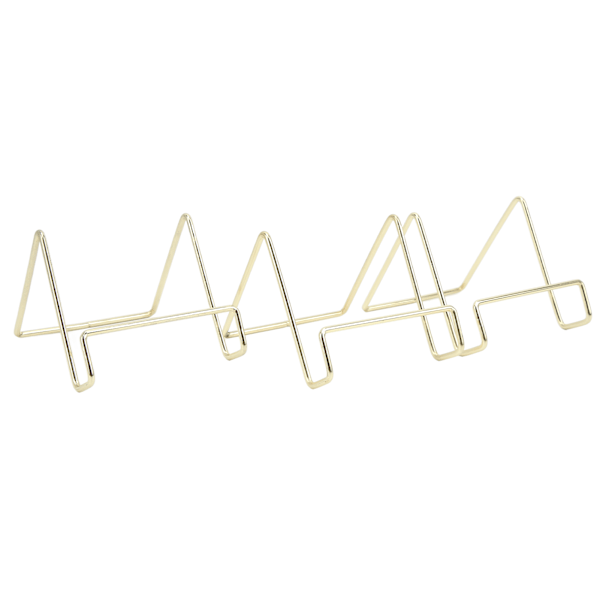3 stk. trådstativ i guld - simpelt, stilfuldt geometrisk design - rustfrit trådstativ til tallerkener