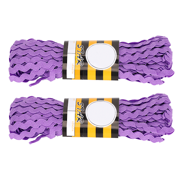 2 kpl aaltoilevyä koristeluun S-muotoinen polyesteri violetti lahjapakkaus DIY ompelutarvike 8mm
