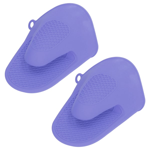 2 kpl uuninapit Mini Silikoninen Paksuuntunut Anti Scalding Cooking Pinch Mitts Keittiöön Violetti