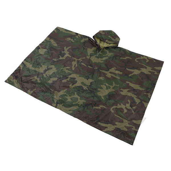 UUSI Vedenpitävä armeijan hupullinen Ripstop Metsästys Leirintäalue Patikointi Sotilaallinen sadeponcho