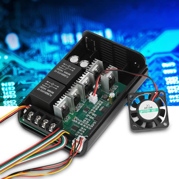 DC 10-55V 40A Digital Display DC Motor Hastighetskontroll CW CCW Reversibel Strömbrytare
