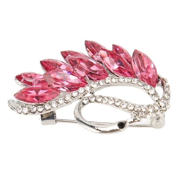Djurbrosch Rhinestone Glitter Elegant Fashionabla kvinnor Brudbroschnål för bröllopsrosa