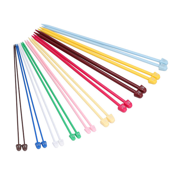 20 st stickor i flera färger, 27 cm, bärbara stickor i plast för DIY-entusiaster