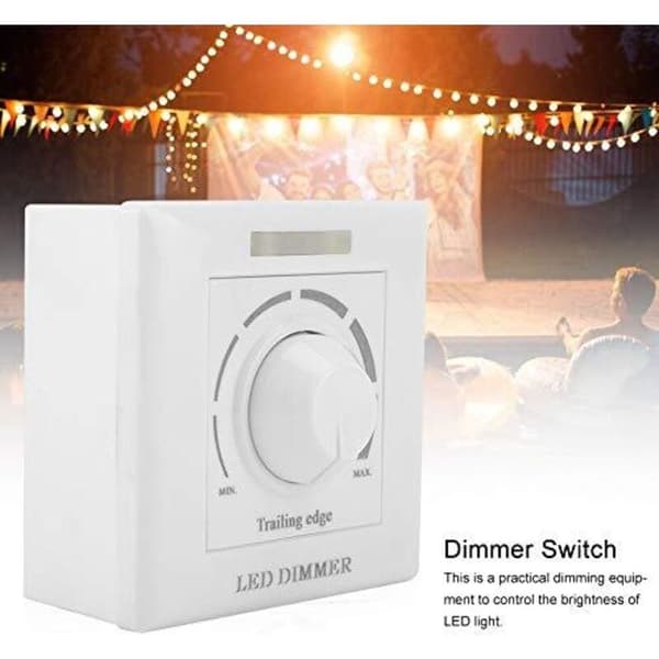 LED Dimmerbryter, 220V 200W med Infrarød Fjernkontroll, Universell LED Dimmerbryter, Lysdimmer Knappebryter,