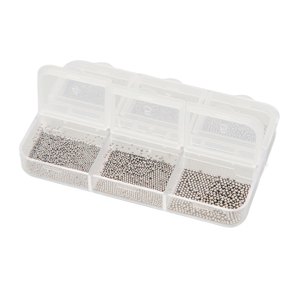 Nail Art Bead Home Salong Utsökt DIY Metal Mini Nagelpärlor Dekoration för Nail Artist Novice Carbon Black