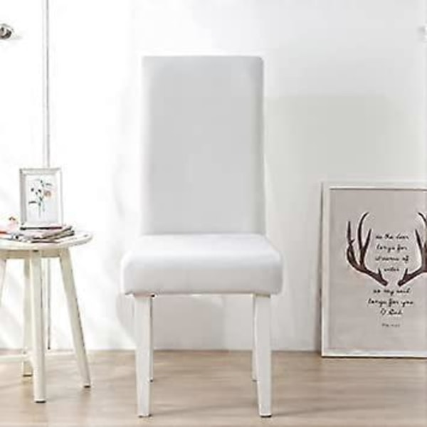 blanc Stolsöverdrag, 1 Del Stretch Avtagbart Tvättbart Modernt Stolsöverdrag för Matsal Slipcover-Dekoration Bröllopsbukett, H