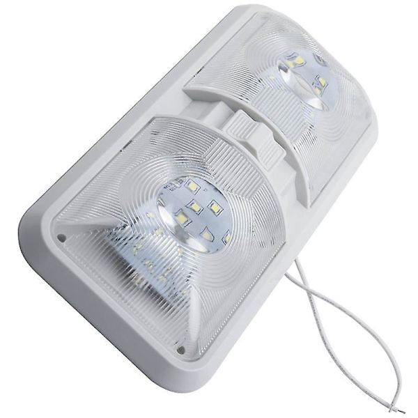 Justerbar 12V DC Inbyggd LED-taklampa för husbil - 800lm 96 LED med på/av-knapp - Perfekt för husbilar, båtar och husvagnar