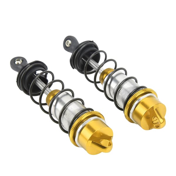 2 stk. RC bil støddæmper aluminiumslegering balancerende drev høj elasticitet RC front støddæmper til ARRMA 1/7 1/8 guld