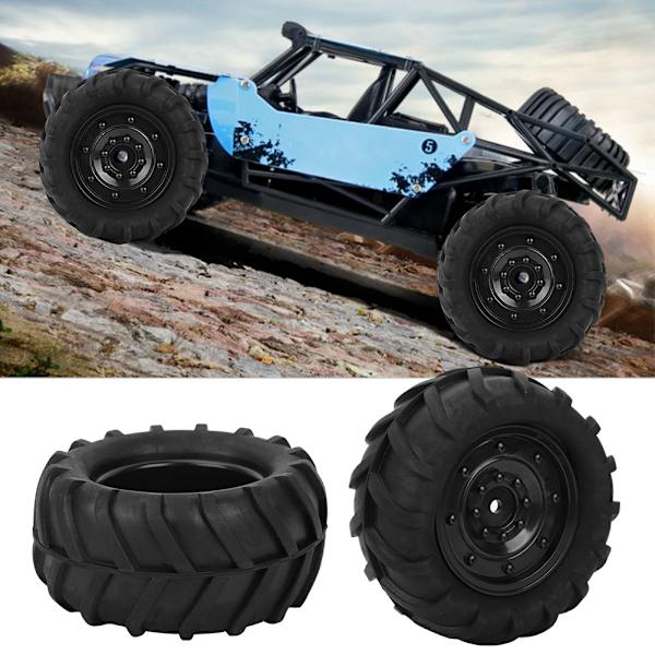2st 85 mm RC-gummihjuldäck för 1/16-fjärrkontroll Racingbil Buggy Truck