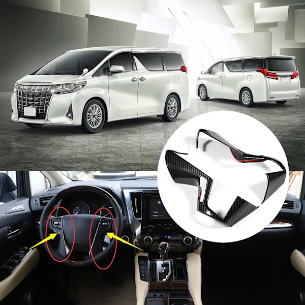 2 stk. deksel til rattpanel, passer til Toyota Alphard VELLFIRE 15-18