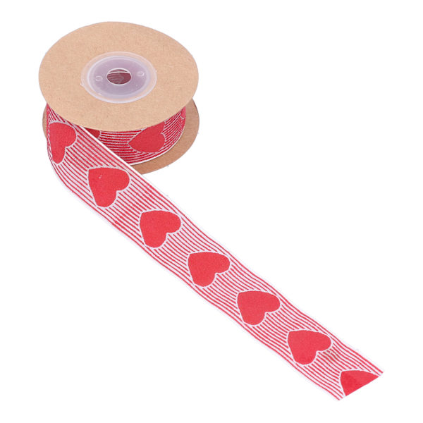 Band 2,5 cm 1 tum bred kärlekstryckgarnband bröllopsdekoration presentförpackningsband