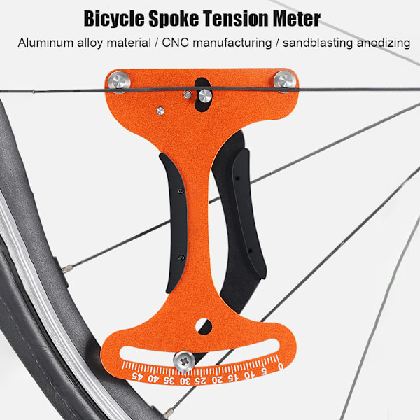 Cykel eger spændingsmåler værktøj aluminium legering hjul reparation værktøj wire spænding justering værktøj cykel tilbehør