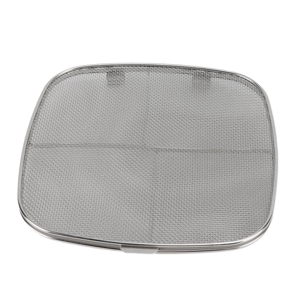 Friteuse Sprutskjerm 304 Rustfritt Stål Dobbeltdekker Frityr Sprutskjold for Oval Grillmaskin Hjemme