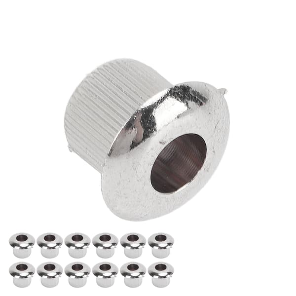 12st Akustisk Gitarr Stämskruvs Konverteringsbussning 10mm Plastadapter Tillbehörsset Silver