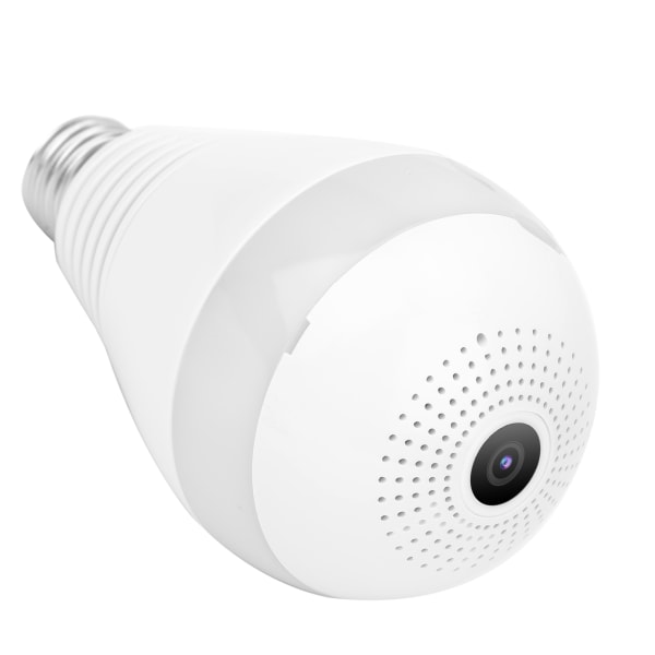 1080P Panoramic Bulb Kamera Hvitt Lys Infrarødt Wifi Night Vision for Home Security System 100&#8209;240V