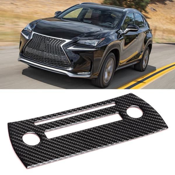 Kolfiber Bil Interiör CD Kontrollpanel Ram Trimskydd Passar för Lexus NX 200 200t 300h 14-19