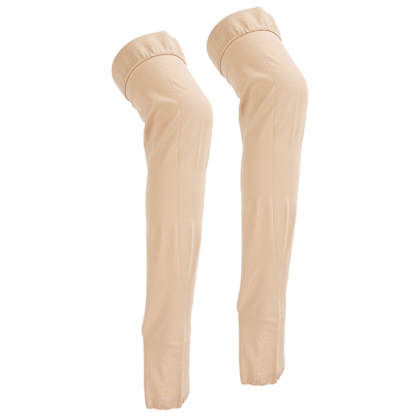 3XL Beige kompressionsstrumpor med öppen tå Lår Hög 23-32 mmHg tålösa kompressionsstrumpor för åderbråck
