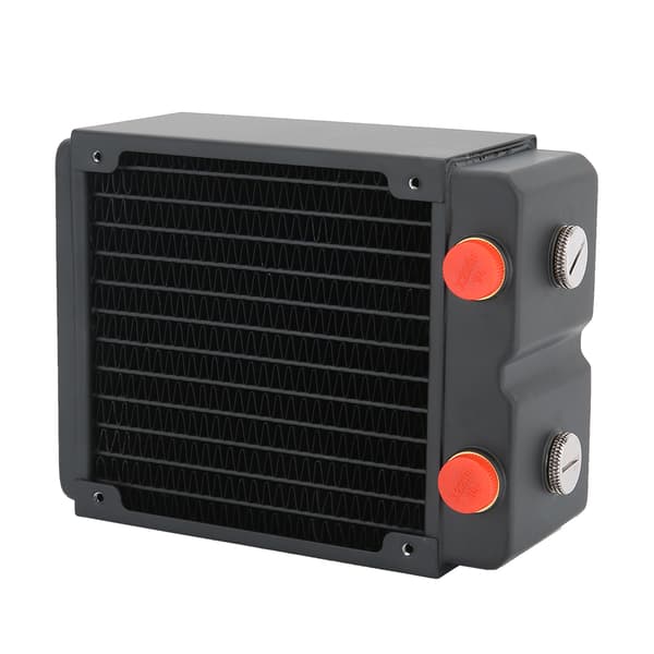 Dator Vattenkylning Koppar Radiator 3-Lager 12-Rör PC Kylfläns 120mm G1/4