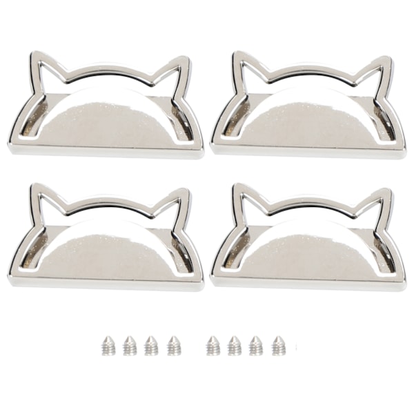 4 Set Metall Dekorativt Spänne Katt Klämma Stopper Läder Varor Bagage Jeans DIY TillbehörSilver B01-51-52059