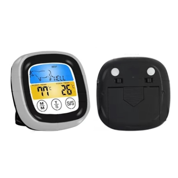 Digitalt kjøtttermometer med øyeblikkelig avlesning, berøringsskjerm, mattermometer med lang sonde for matlaging og grilling på kjøkkenet