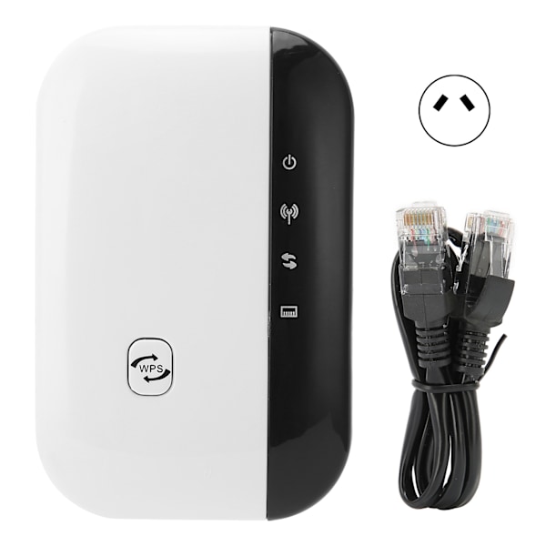 WiFi-repeater, trådløs RJ45-router/AP-tilstand, hotspot-forlænger, signalforstærker, tilbehør, AU-stik