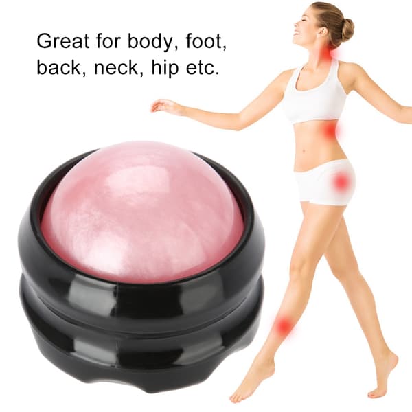 Massage Roller Ball Massager Kroppsterapi Fot Höft Avslappning Stress Release (Rosa)