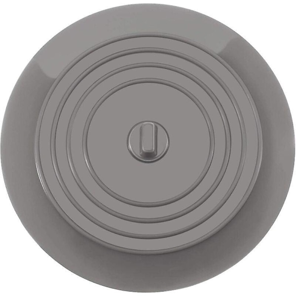 Badkarsproppar Silikon Diskbänksplugg Köksbänksplugg 15 cm Diameter för Kök, Badrum och Tvättstuga Universal Avloppsplugg (1 st, Grå)