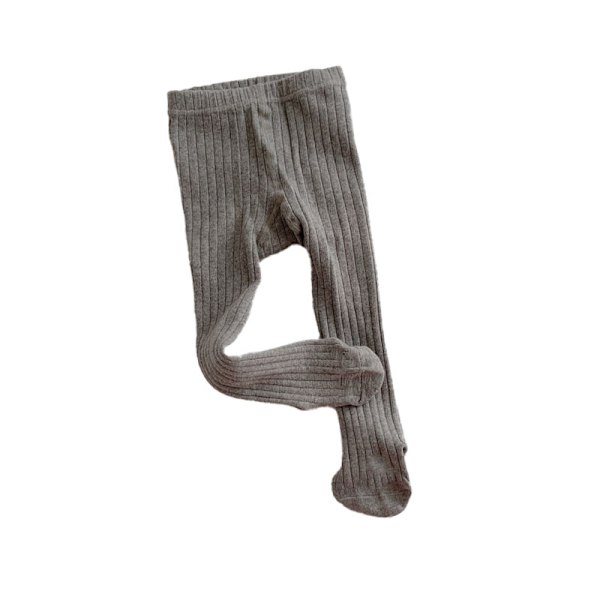 Baby Strumpbyxor Strumpor Varmt Mjuk Bomull Ribbstickad Söt Mönster Småbarn Flickor Leggings Grå S 9 till 16 Månader Gammal