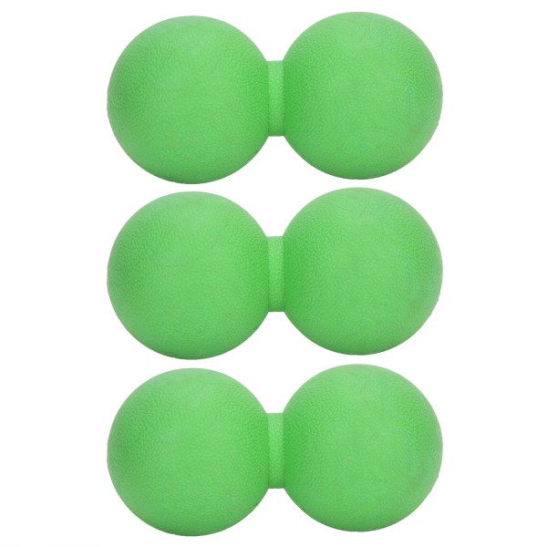 3 kpl joogaharjoitteluhierontapallo, maapähkinämuotoinen fitness rentouttava kuntohierontapallo, vihreä