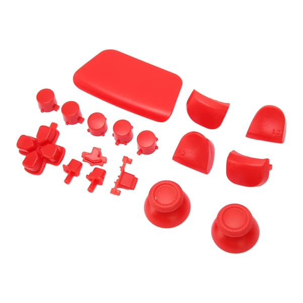 16 stk. Spillkontroll-erstatningsknapper for PS5-spillkontroll, erstatnings-joystick, avtrekkerknapper for PS5-kontroll, rød