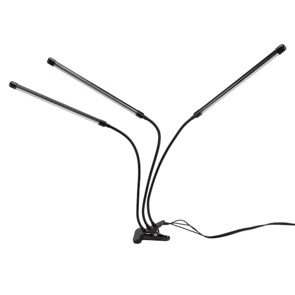 3-pääinen kasvilamppu täydellä spektrillä punainen valkoinen lämmin valo 10-taso himmennettävä USB LED kasvatuslamppu ajastimella