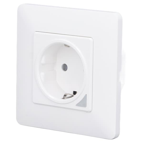 In Wall Smart Socket 2.4Ghz WiFi Telefon Fjernkontroll Stemmestyring PC Panel EU 100‑240V for Google Home