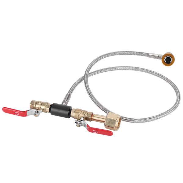 36in Soda Slange Adapter Kit Dobbel Ventil med Soda Gold ASA G5/8-14 CO2 Sylinder Påfyllingsadapter