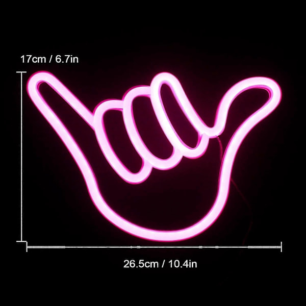 2025 Lämplig Finger Neon Skylt Lyckogest Neon Rosa Neonljus Skylt Handformade Neonlampor för Sovrum Bar