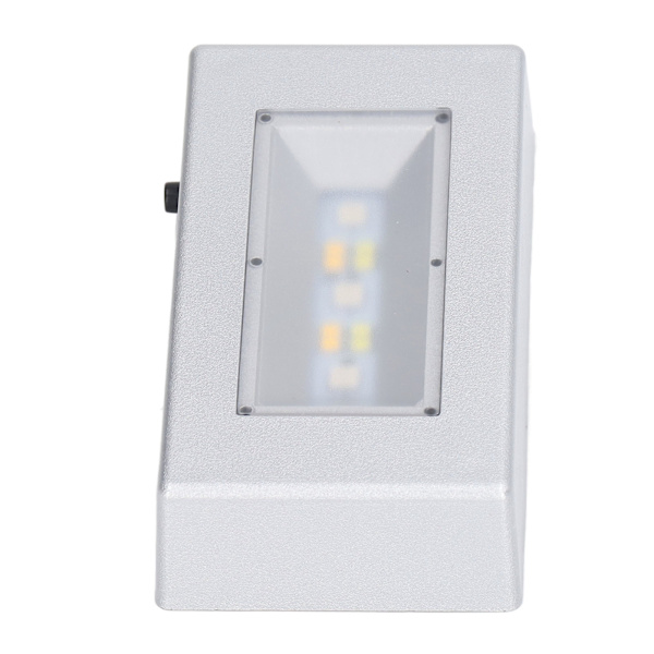 LED-displaybase med multimodusbelysning, sølv rektangulær LED-lysdisplaybase med USB-kabel til smykker og krystaller