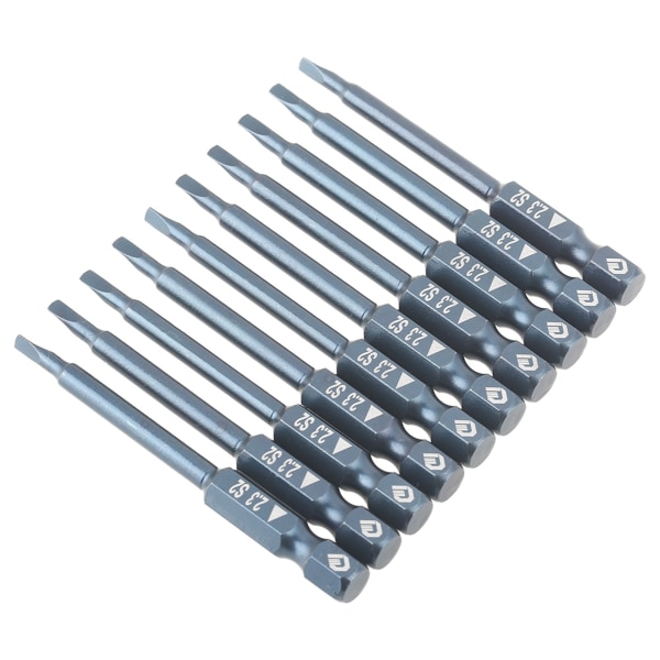 10 stk 1/4 tommers skaft 65 mm S2 legering stål trekant hode skrutrekker bits sett H6.3*65mm*2.3