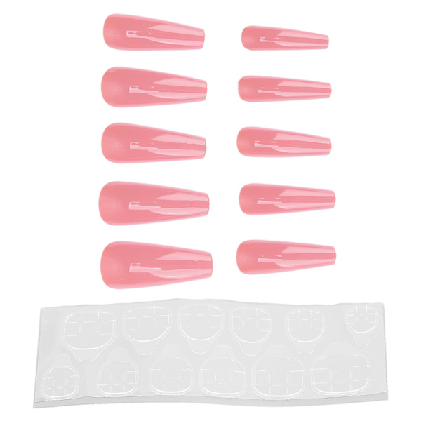 10 st rena färgade falska naglar kvinnor flickor utsökt fashionabla falska nagelspets manikyrverktyg N5354-08