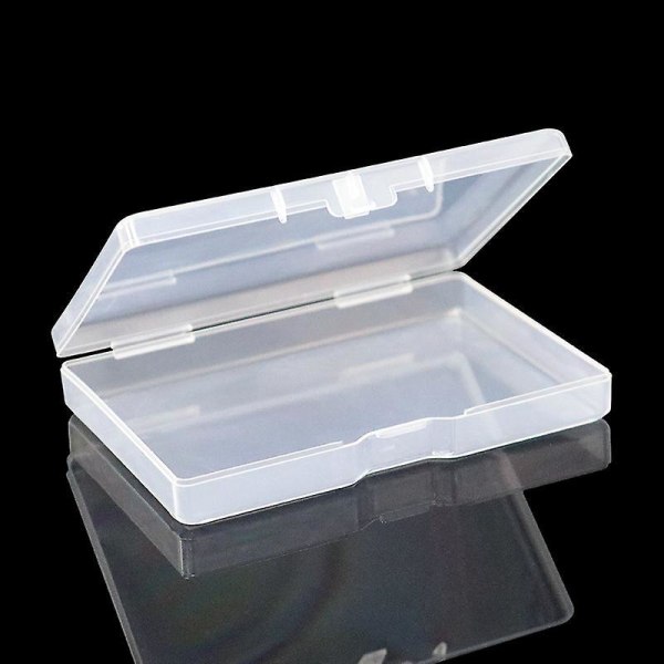 3-delad set små rektangulära förvaringslådor med lock - sortimentsbehållare av plast för nail art, hantverk och smyckenspärlor