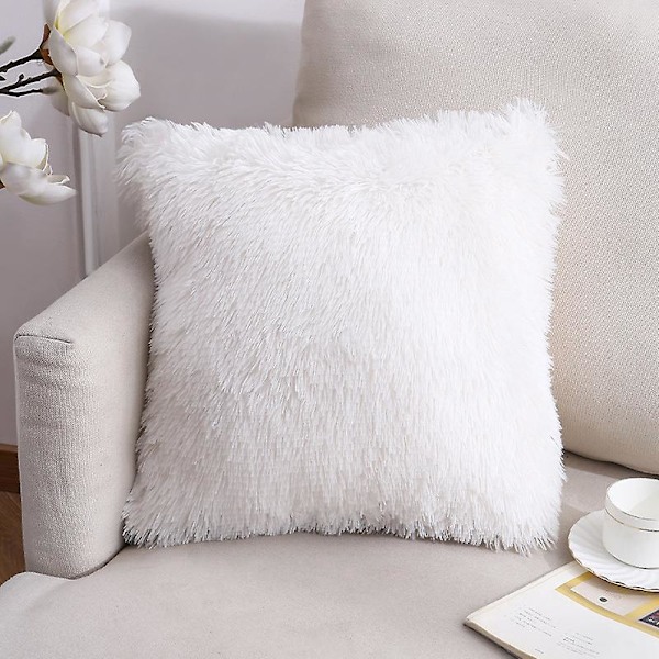 Makuuhuoneen sisustus keinotekoinen turkis pehmeä tyyny sänky 4 kpl neliö 40 * 40 cm