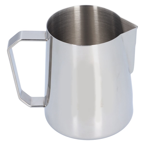 Melkeskummer i rustfritt stål 600 ml, dampet melkeskummer for melkeskummer Latte Art (600 ml (med logo))